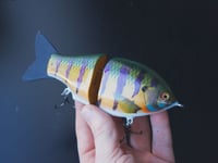 Image 1 of Solarfall Baits Wooden blue gill glide ( purple bars )