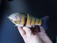 Image 4 of Solarfall Baits Wooden blue gill glide ( purple bars )
