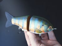 Image 1 of Solarfall Baits Wooden blue gill glide ( teal bars )