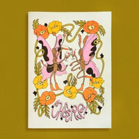 Butterfly Cheers Riso Greeting Card