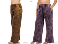 Image 1 of PLUS FRENCH TERRY MINERAL WASHED DRAWSTRING WAIST LOUNGE PANTS