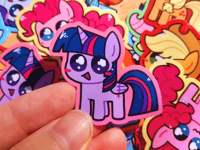 Image 3 of Itty-bitty Mane Six 1.5 Inch Glossy Stickers