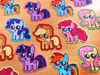 Image 2 of Itty-bitty Mane Six 1.5 Inch Glossy Stickers