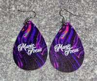 Faux Leather Manic Focus Earrings