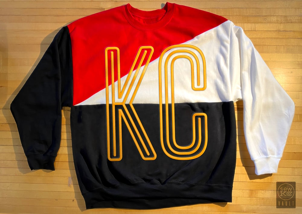Image of Kingdom KC Embroidered Colorblock Crewneck