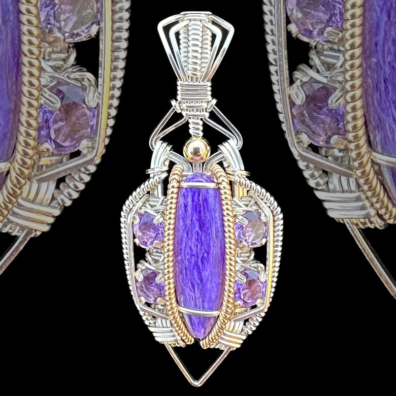 Image of Sugilite and Amethyst Pendant