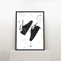 Image 2 of Sneaker Poster Air Jordan 1 Low x Travis Scott “Black Phantom”