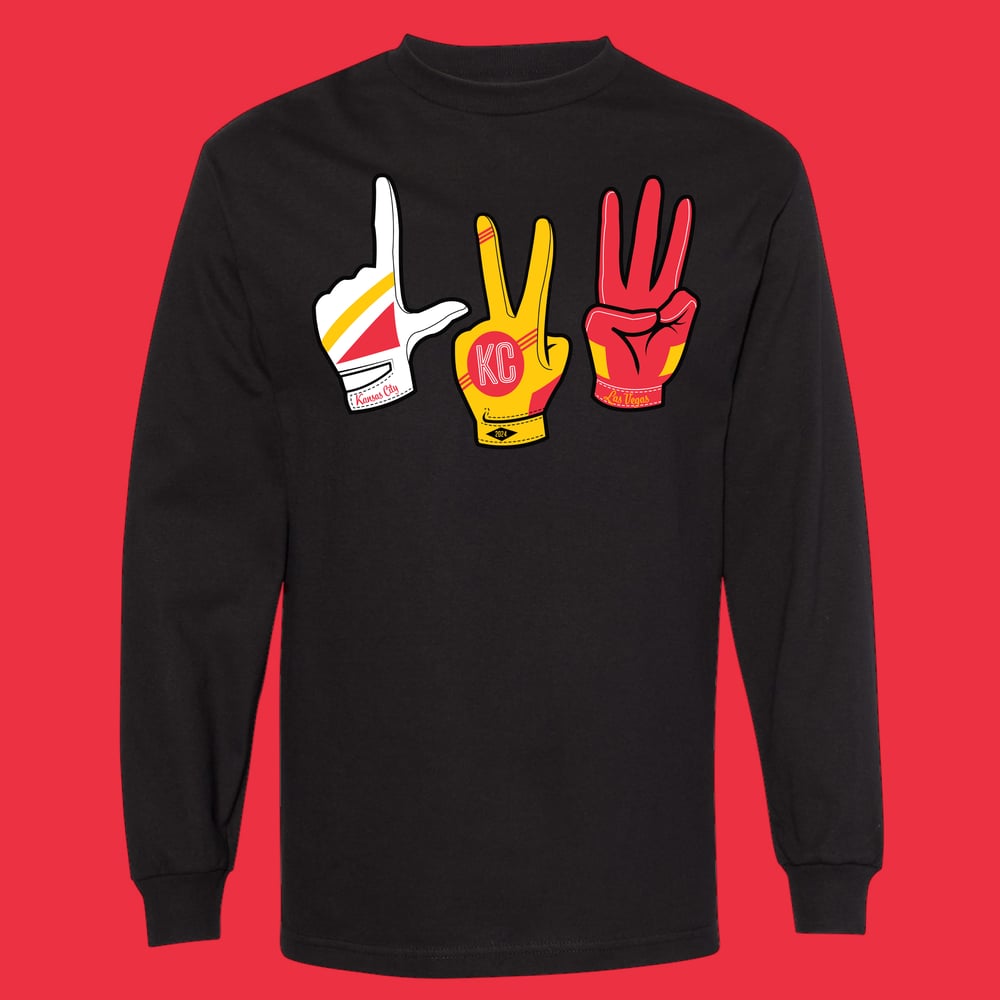 Image of KC CATCHES LVIII VIBES LONG SLEEVE TEE