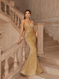 Image 4 of Dubai Dreamin Maxi Dress - Gold