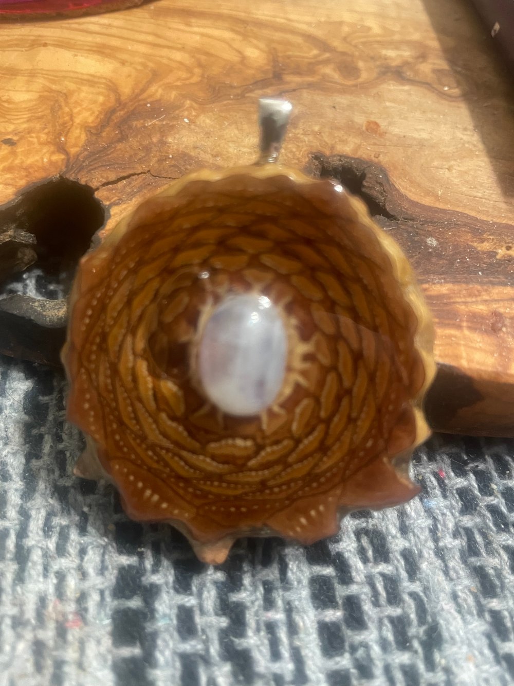 Image of Moonstone Pinecone Pendant #6