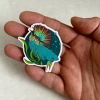 Image of Holographic Betta Die Cut Sticker
