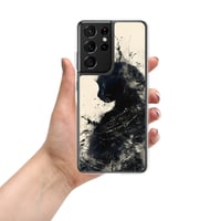 Image 18 of Black Cat On Ivory Clear Case for Samsung®