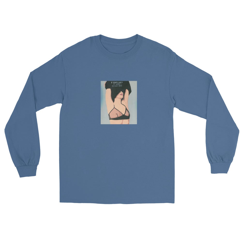 Image of A GENTLEMAN IS SIMPLY A PATIENT WOLF LONG SLEEVE SHIRT
