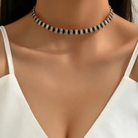 Image 1 of Brighten The Night Choker Necklace - Black