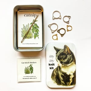 Image of Cat Stitch Marker Tin