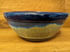 Blue stoneware bowl with sage and blue outer glaze. Image 4