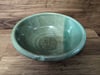 Green stoneware bowl