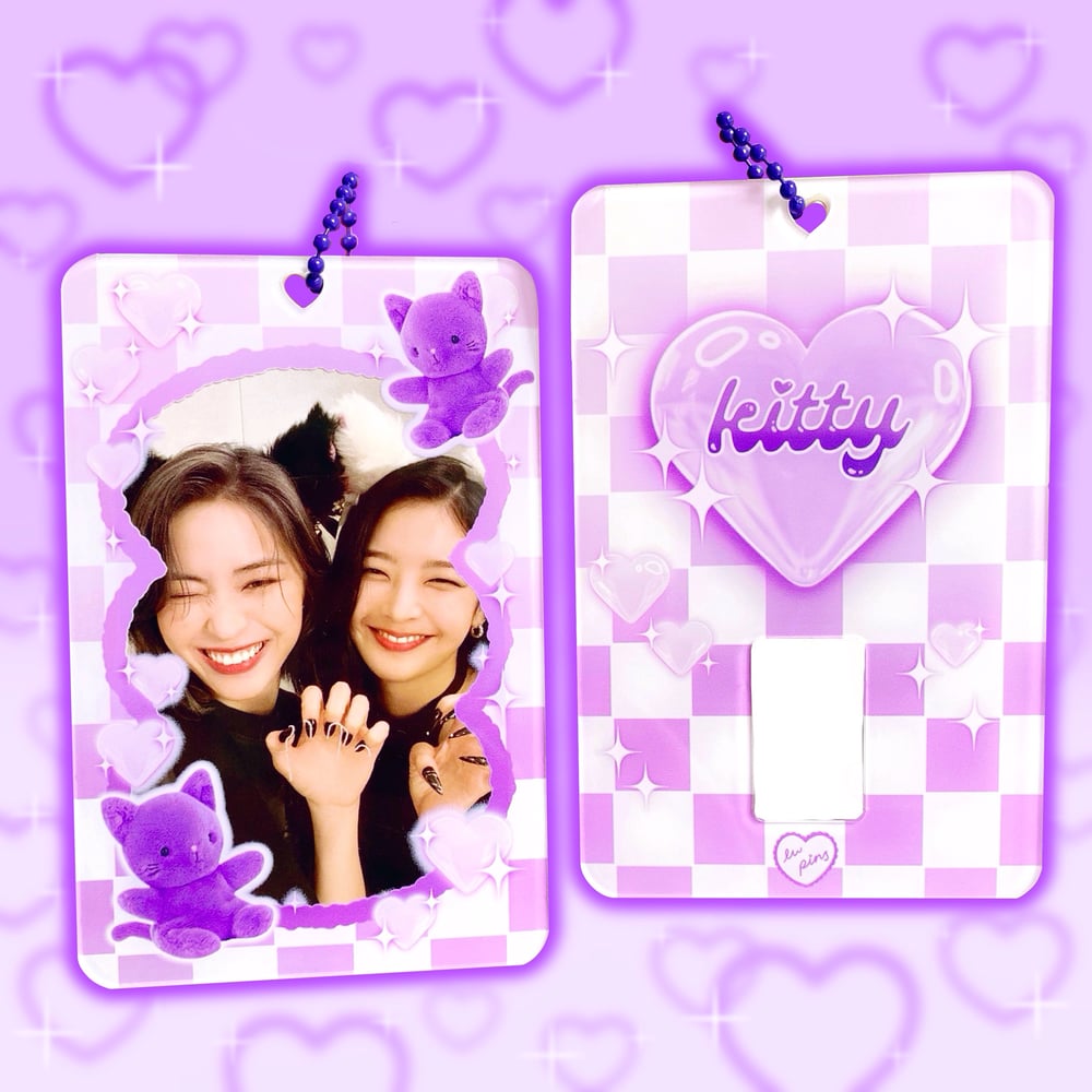 Kitty Plush Acrylic Photocard Holder