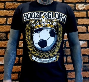 Image of Booze & Glory Football Tshirt Black