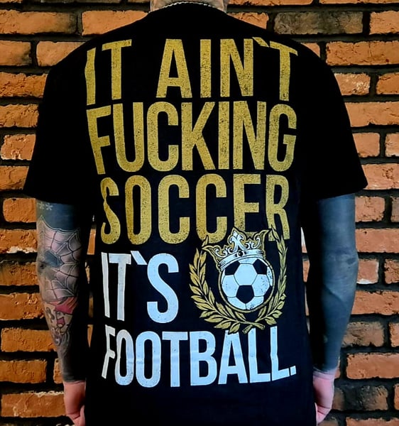 Image of Booze & Glory Football Tshirt Black