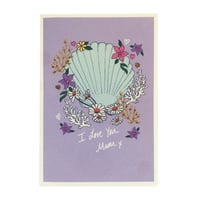 Image 1 of Shell Mother's Day Card from the Chintz Card Collection