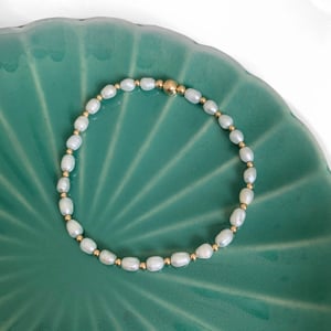 Image of Gold & Pearl Bracelets 