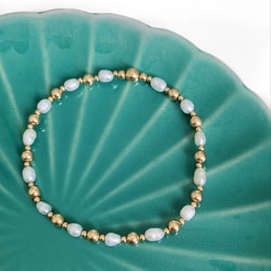 Image of Gold & Pearl Bracelets