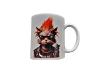 Image 2 of Punk Rock Cat #2 Coffee Mug