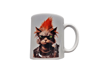 Image 2 of Punk Rock Cat #2 Coffee Mug 