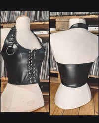 Image 2 of Fauxleather top with rings, 3 sizes