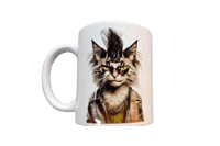 Image 1 of Punk Rock Cat #5 Coffee Cup