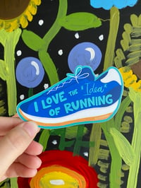 Image 2 of I Hate Running Sticker