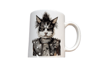 Image 2 of Punk Rock Cat #6 Coffee Mug