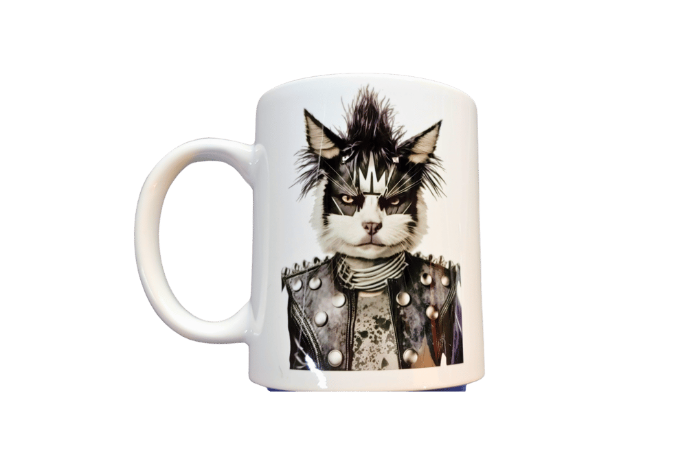 Image of Punk Rock Cat #6 Coffee Mug