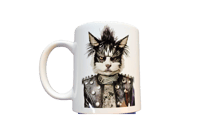 Image 1 of Punk Rock Cat #6 Coffee Mug