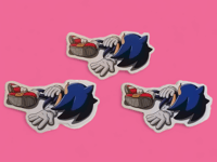 Image 3 of (Death pose) Sonic Memes Stickers!