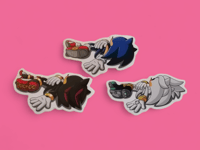 Image 1 of (Death pose) Sonic Memes Stickers!