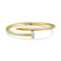 Image 2 of 18K Gold Plated Nail Bangle