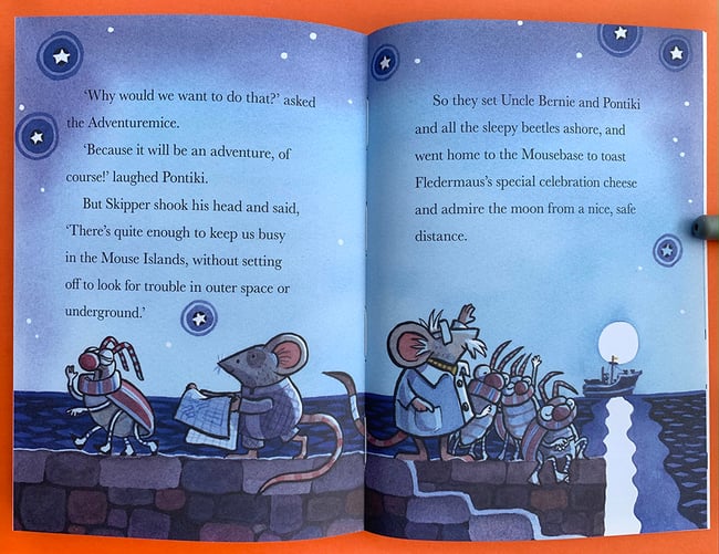 Mice on the Moon original artwork: Heading Home