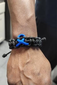 Image 2 of 💙Autism Awareness Bracelet (unisex) blue ribbon