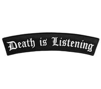 Image 2 of Death is Listening Embroidered Rocker