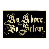 Image 1 of As Above So Below Brushed Gold Vinyl Sticker 