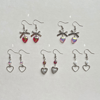 lover heart fish hook earrings