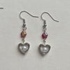 dangling 'lovergirl' heart earrings