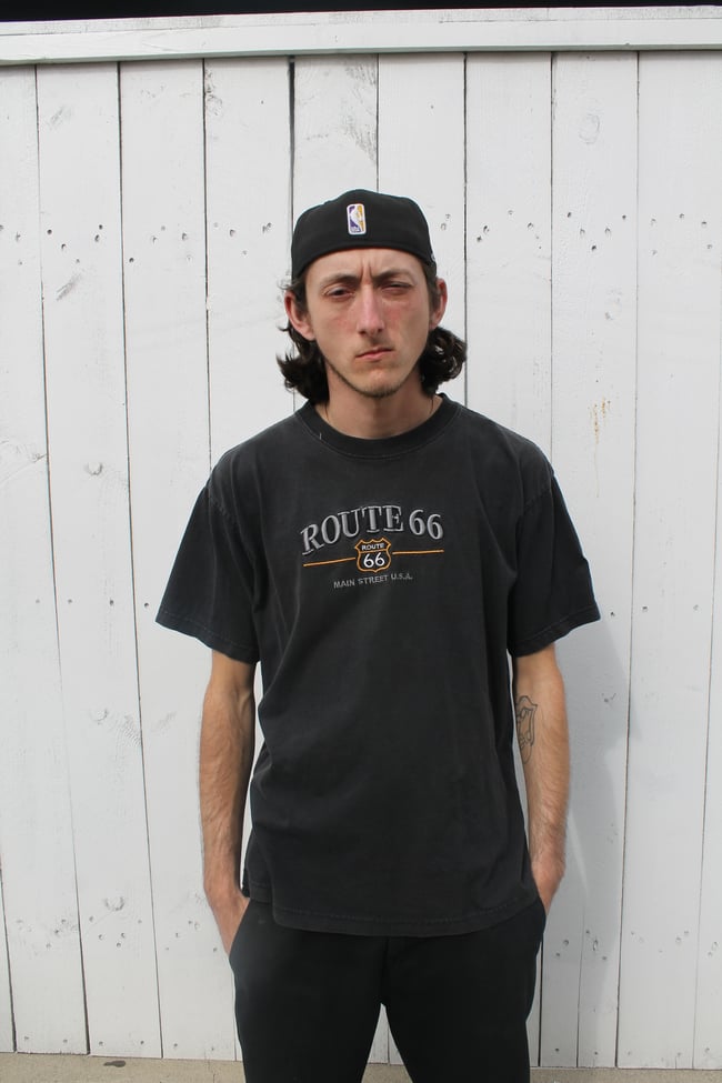 90's Route 66 Embroidered Tee