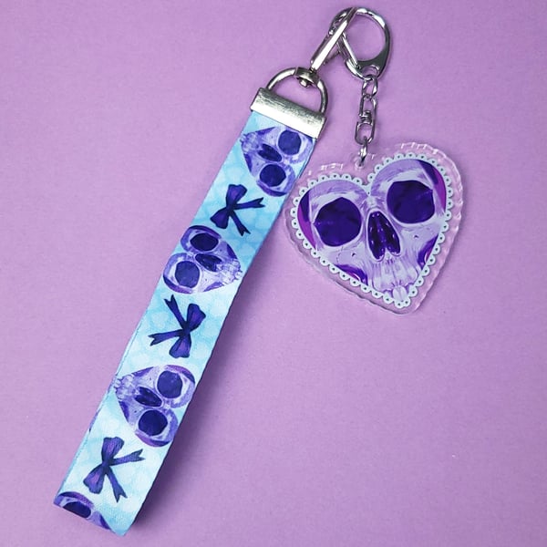 Image of Forget Me Not Keychain Lanyard W/ Acrylic Keychain