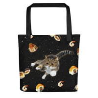 Image 2 of Sushi Cat in Space - All Over Print -  Tote Bag