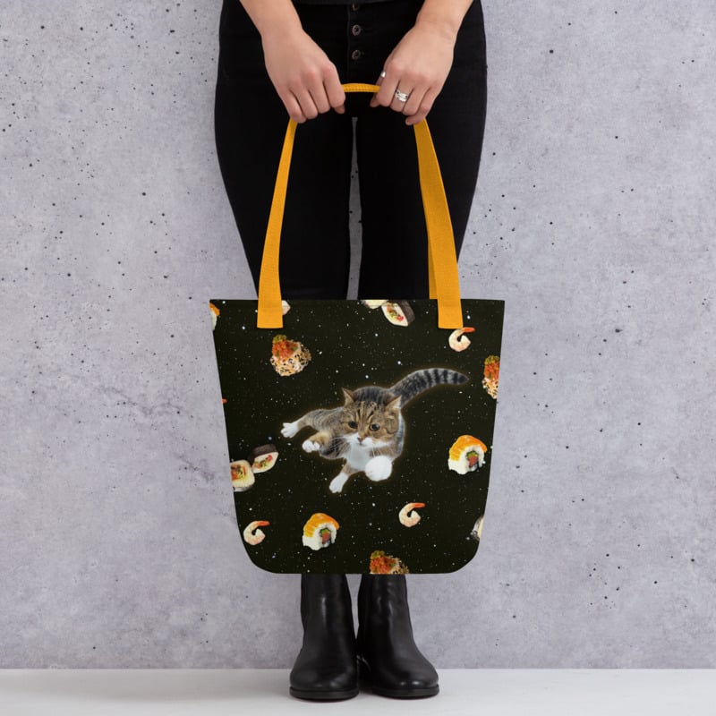 Image of Sushi Cat in Space Tote Bag