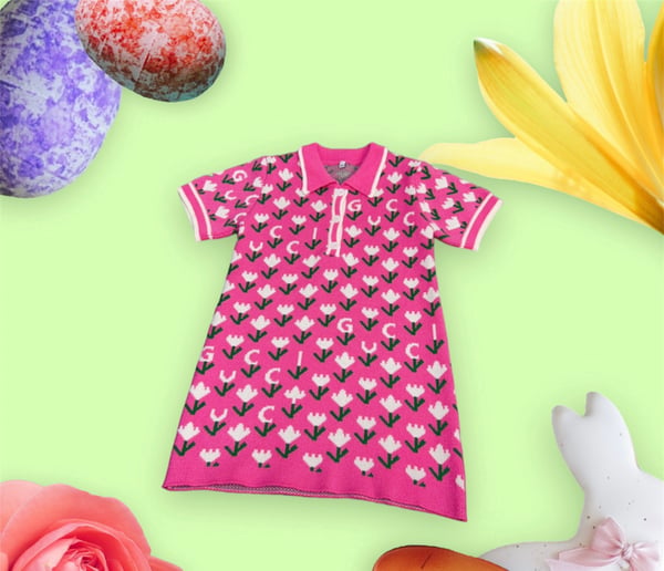 Image of Pink flower G dress preorder 