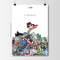 Image 1 of Sneaker Poster “For Sneakerheads Only Part 2” Hyped Sneakers Print